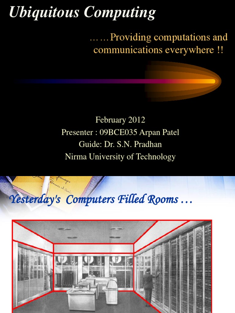 Ubiquitous Computing 1 (An Introduction) | PDF | Areas Of Computer ...