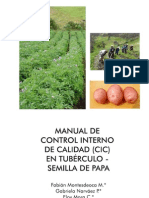 Manual de Control Interno de Calidad (CIC) en tubérculo-semilla de papa