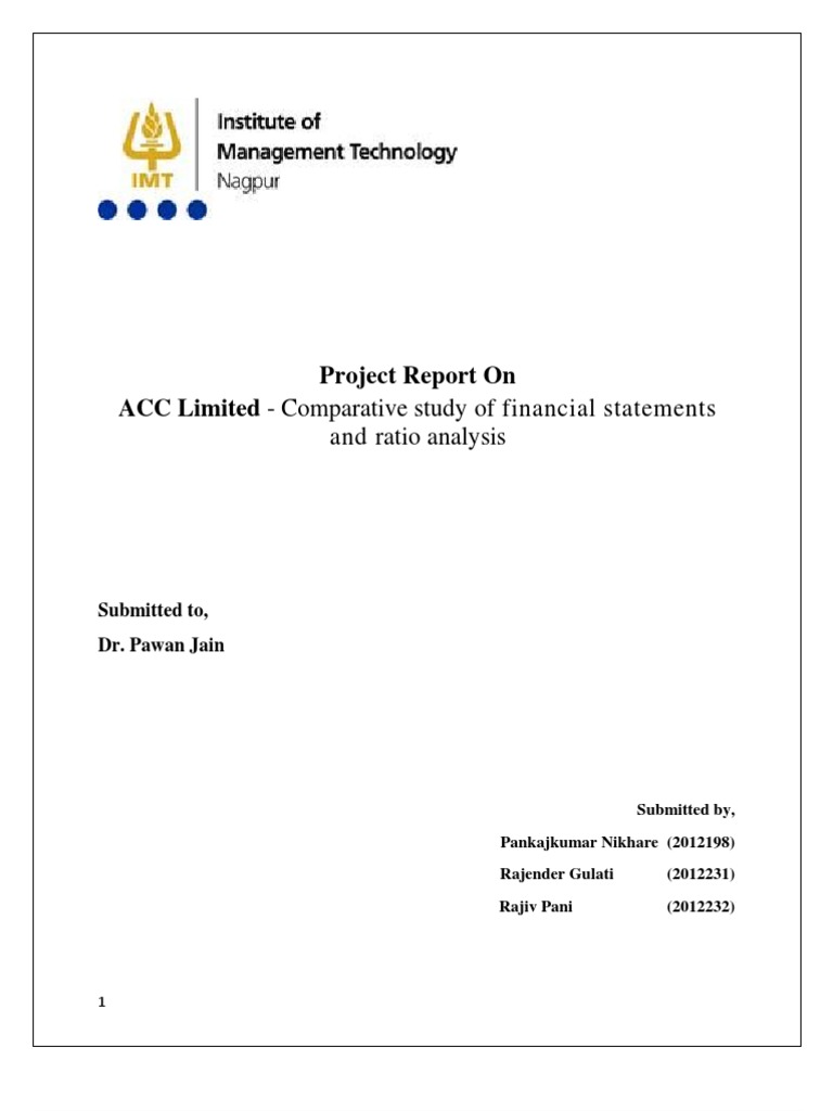 ACC Limited Financial Overview 2008-2011 | PDF | Financial Capital ...