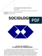 Trabalho de Sociologia Para P2 (Controle Dos Trabalhadores)