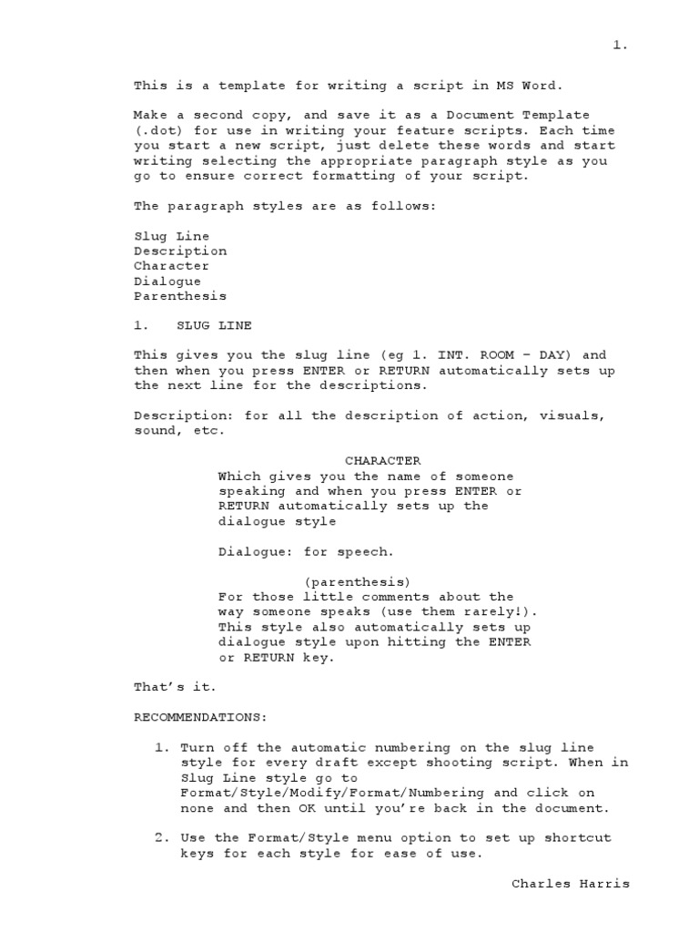 Script Template