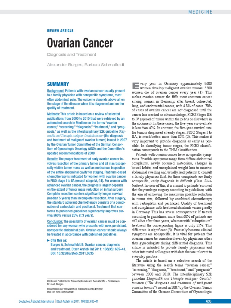 Ovarian Cancer Pdf Ovarian Cancer Chemotherapy