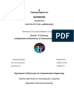 A Training Report On Automation: Completed at Sofcon PVT LTD, Ahemdabad'