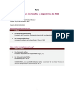 Las Encuestas Electorales: La Experiencia de 2012