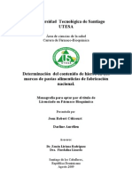 Universidad Tecnológica de Santiago Utesa: Área de Ciencias de La Salud Carrera de Fármaco-Bioquímica