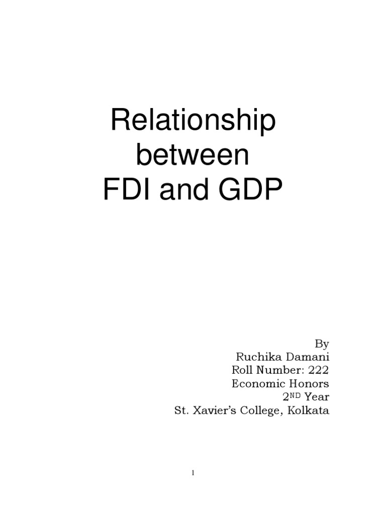 FDI's Impact on GDP Growth in India | PDF | Foreign Direct Investment ...