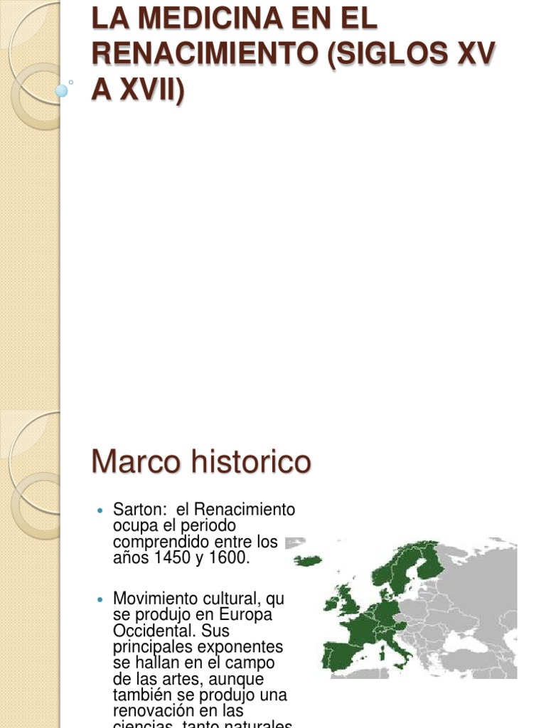 La Medicina en El Renacimiento Siglos XV A XVII PDF Cirugía