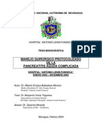 Manejo Protocolizado de La Pancreatitia Aguda