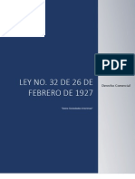 Ley 32 de 26 de Febrero de 1927 - Sobre Sociedades Anonimas