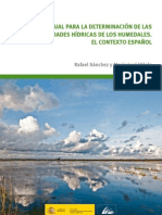 Manual para la det de las necesidades hidricas de los humedales.Contexto Español