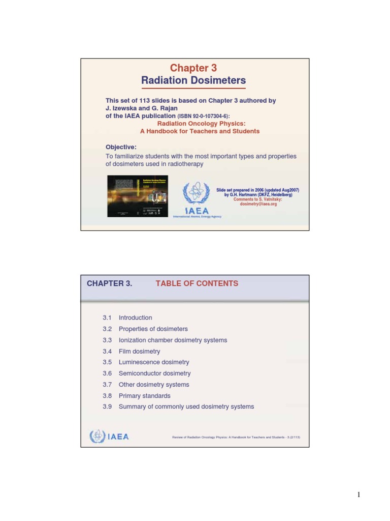 Radiation Dosimeters in Oncology | PDF | Dosimetry | Accuracy And Precision