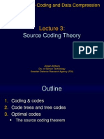 Source Coding Theory: TSBK01 Image Coding and Data Compression