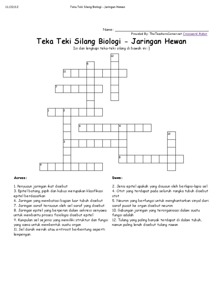 Teka Teki Silang Pelajaran Bahasa Indonesia Sma Cara