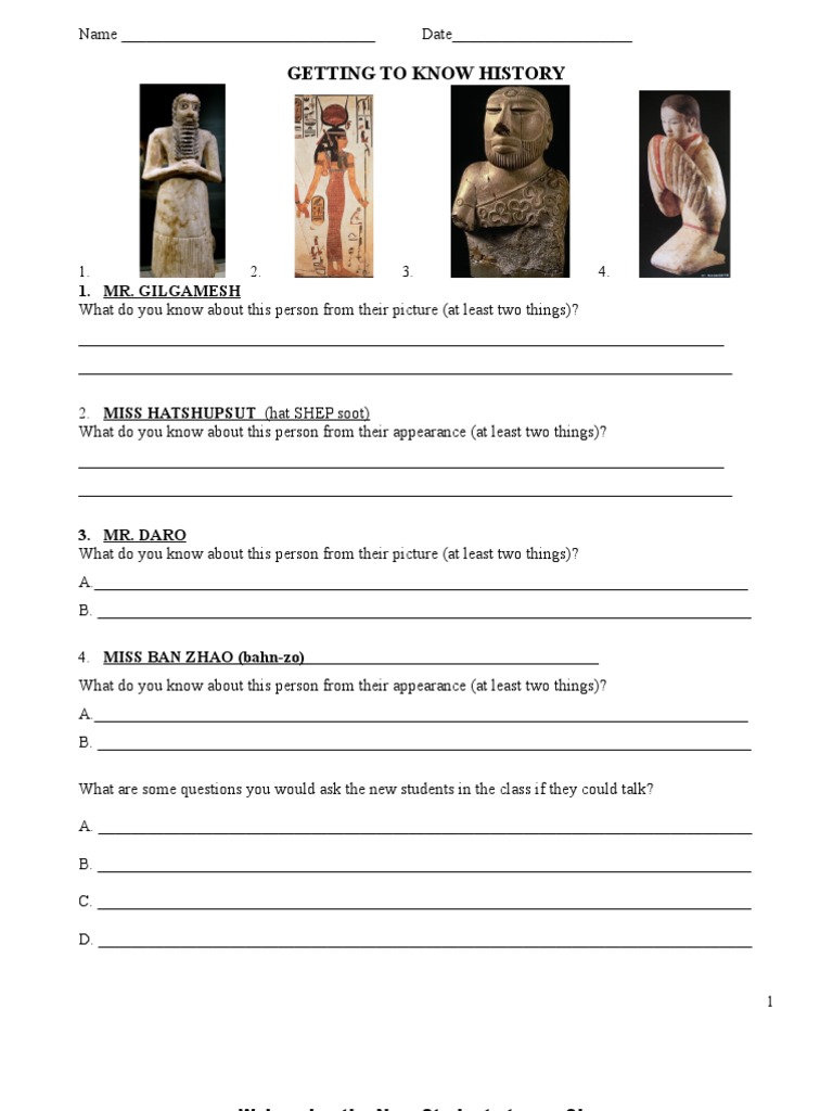 Understanding Historical Figures in Class | PDF