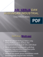 Motivasi Kerja Dan Hubungan Industrial