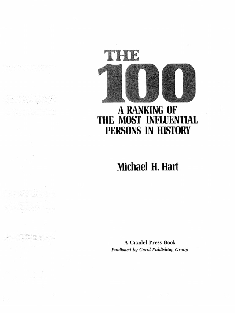 The 100: A Ranking of The Most Influential Persons in History | PDF