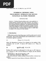 Numerical Methods Using Trust-Region Approach For Solving Nonlinear Ill-Posed Problems