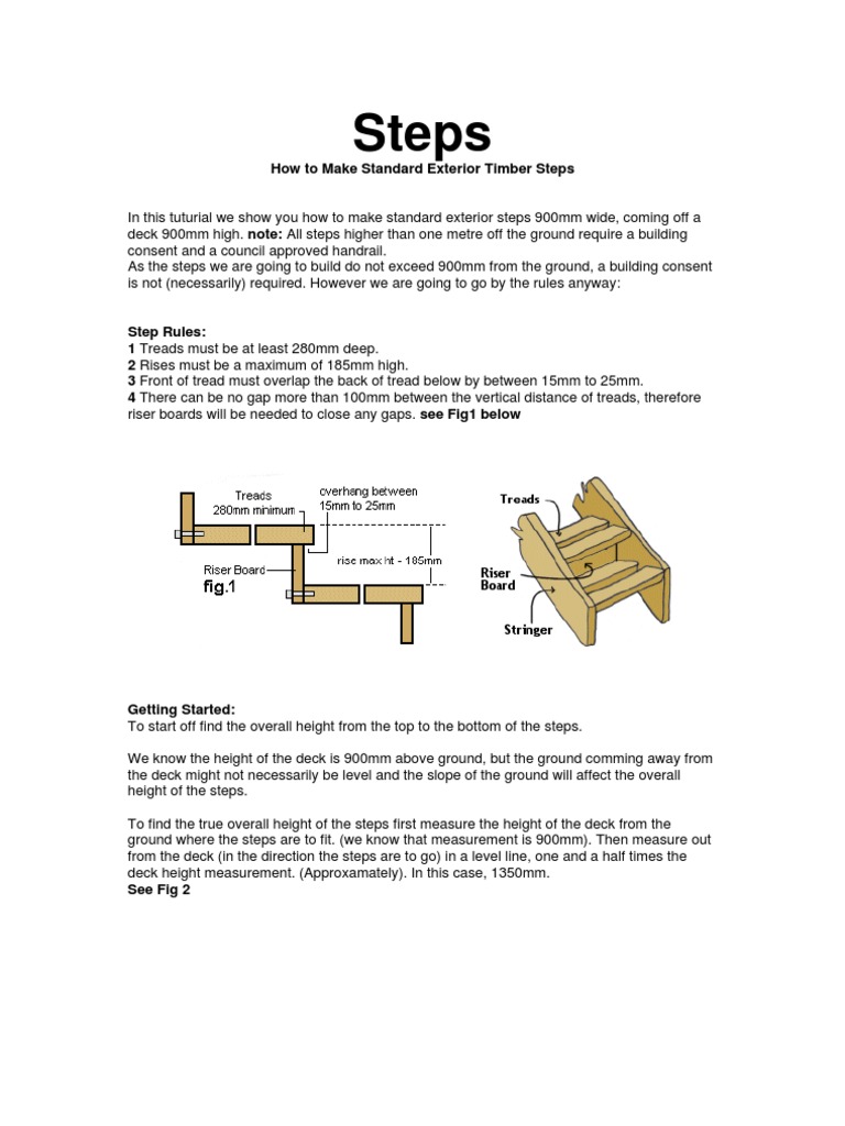 Build Exterior Timber Steps Guide | PDF