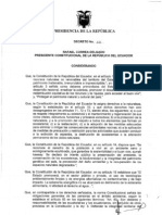 Reglamento Ambiental Para Actividades Mineras en La Republica de Ecuador