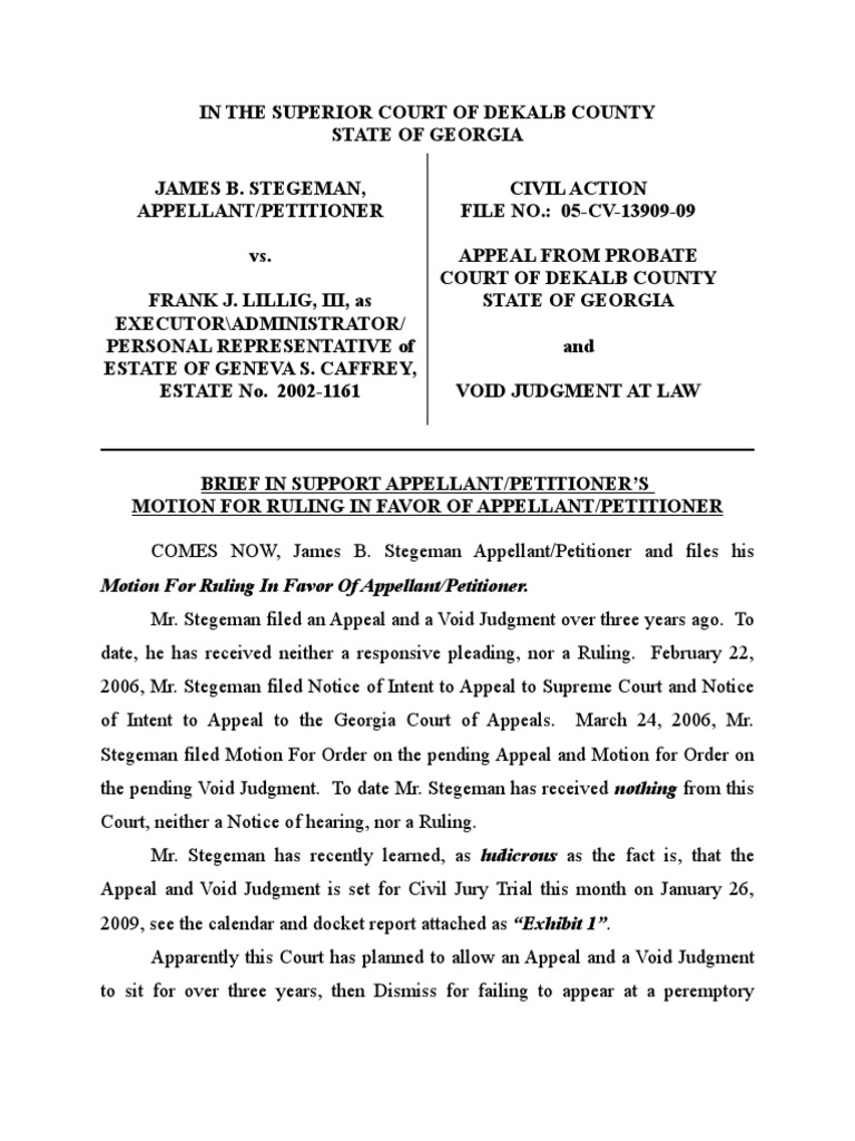 Appeal Motion for Ruling on Judgment | PDF | United States Constitution ...