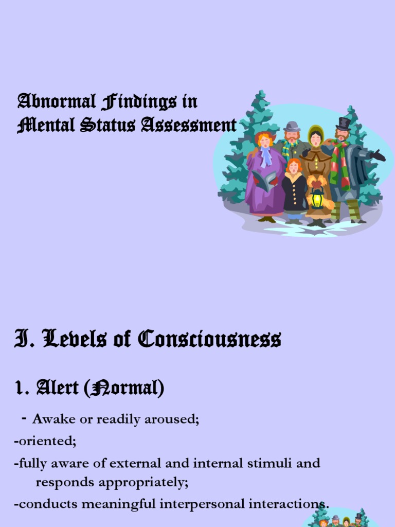 Abnormal Mental Status Findings | PDF | Aphasia | Coma