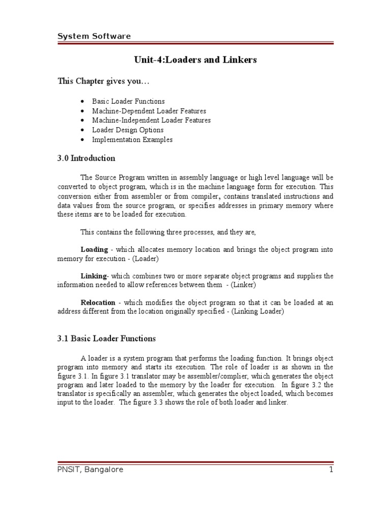 System Software Notes 5TH Sem Vtu PDF Library