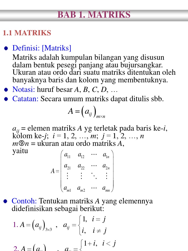 Bab1 Matriks | PDF | Komputer