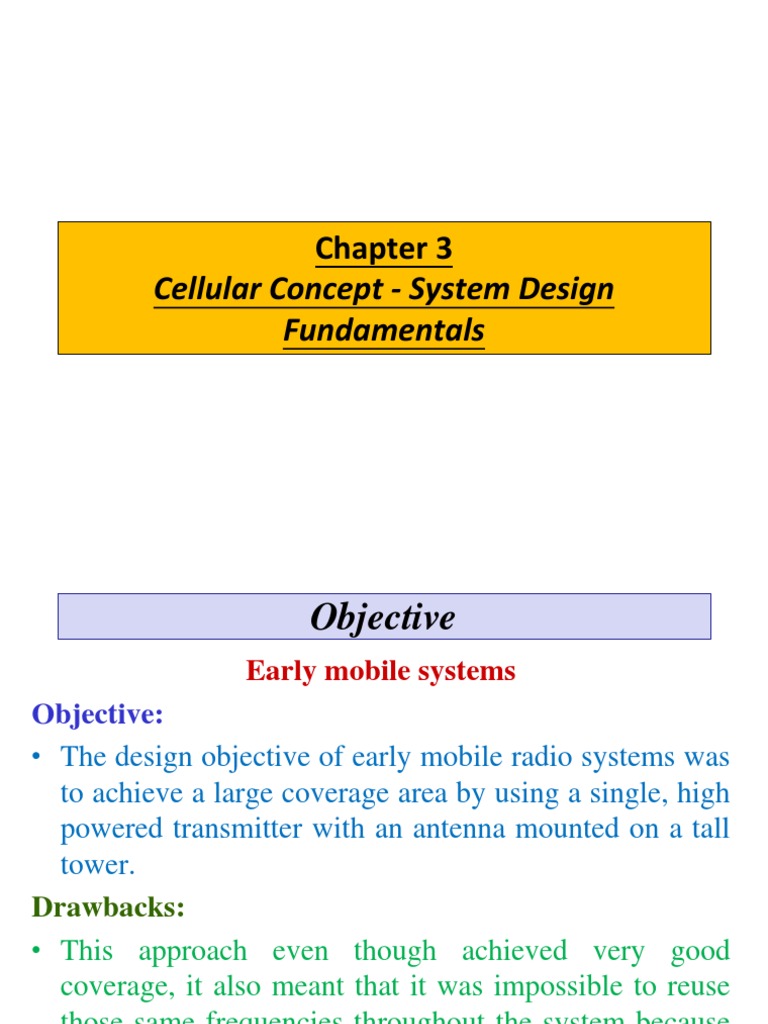 CH 3 Cellular ConceptSystem Design Fundamentals PDF Cellular