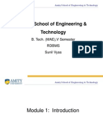 Amity School of Engineering & Technology: B. Tech. (MAE), V Semester Rdbms Sunil Vyas