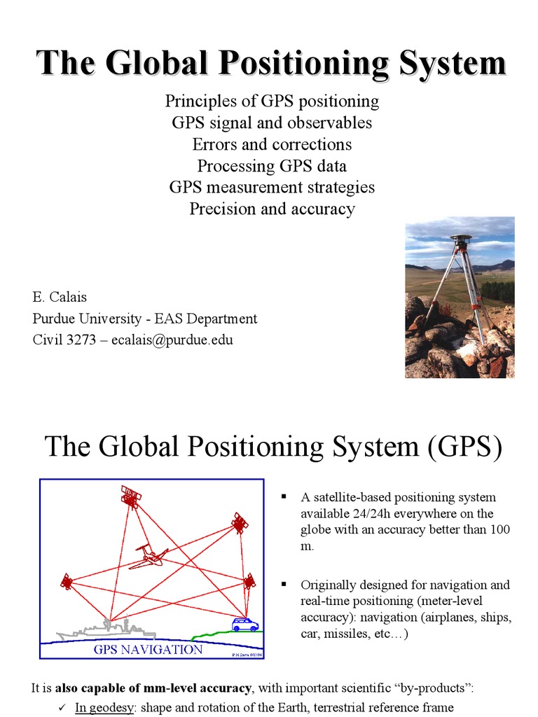 GPS Positioning Principles and Accuracy | PDF