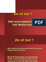 De of HET Woordgeslacht