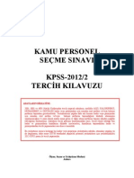 KPSS 2012-2 Tercih Kilavuz