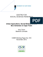 Urban Agriculture, Social Enterprise and Box Schemes in Cape Town