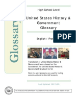 US History Government Bilingual Glossary French-English