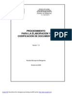 Manual de Procedimiento Para La Elaboraci n y Codificaci n de Documentos