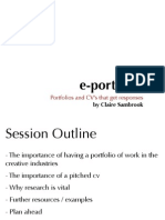 Portfolios and CV's That Get Responses: E-Portfolio