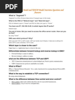 OSI Worksheet | PDF | Osi Model | Transmission Control Protocol