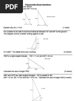 Trigonometry Exam Questions