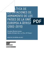 LA POLÍTICA DE EXPORTACIONES DE ARMAMENTO DE LOS PAÍSES DE LA UNIÓN EUROPEA EN ÁFRICA (2002-2010)