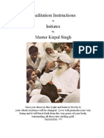 Meditation Instructions by Kirpal Singh
