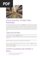 Tecidos Para Estofados