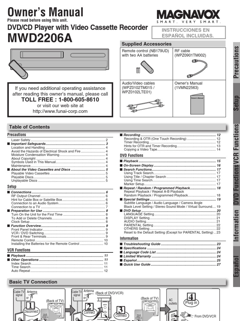 Magnavox Vhs Dvd Recorder Manual