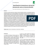 Determinación e Identificación de bacterias en cárnicos de cuatro establecimientos de venta en Armenia Quíndio.