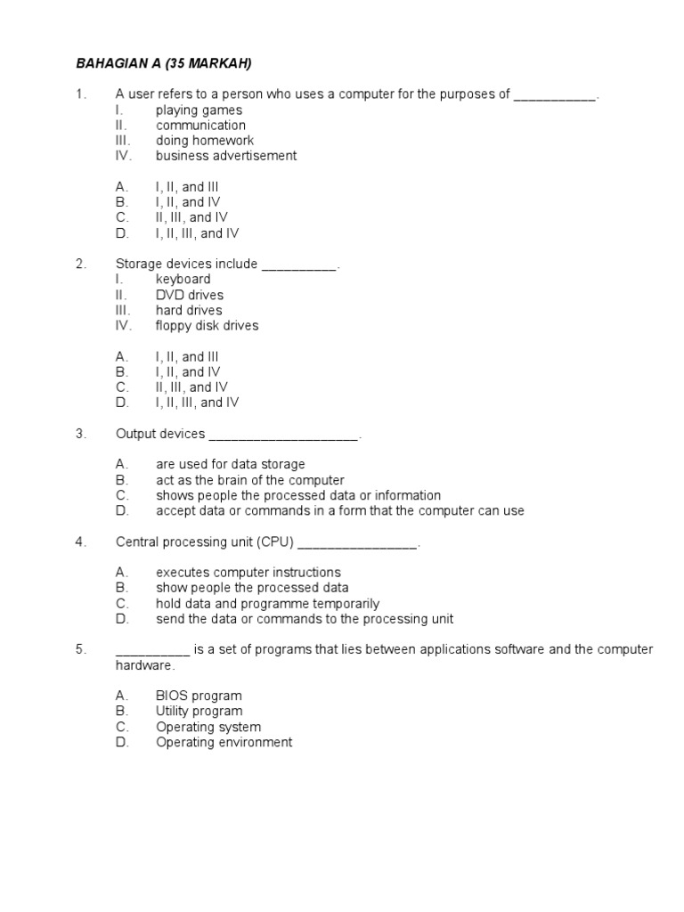 CD Ict Worksheet La1 Form 4  Computer Data Storage 