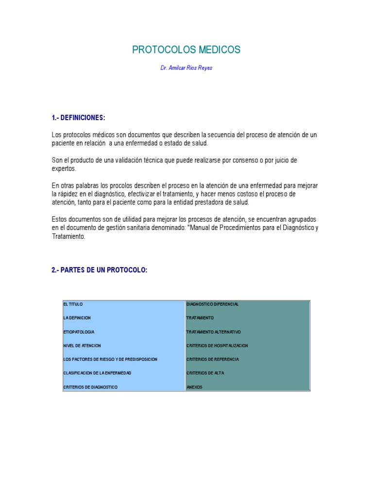 Protocolo Médico: Estructura y Función | PDF | Diabetes mellitus | Cáncer