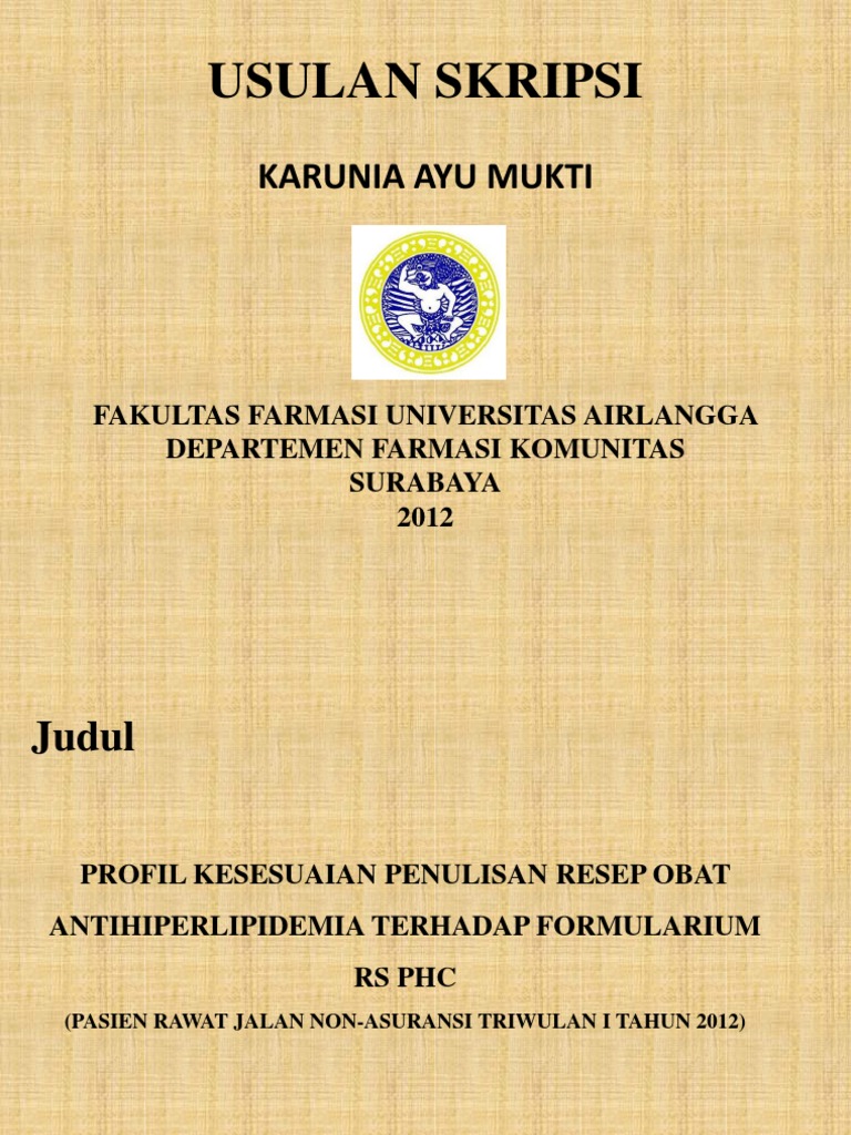 Judul Tugas Akhir Farmasi Klinik
