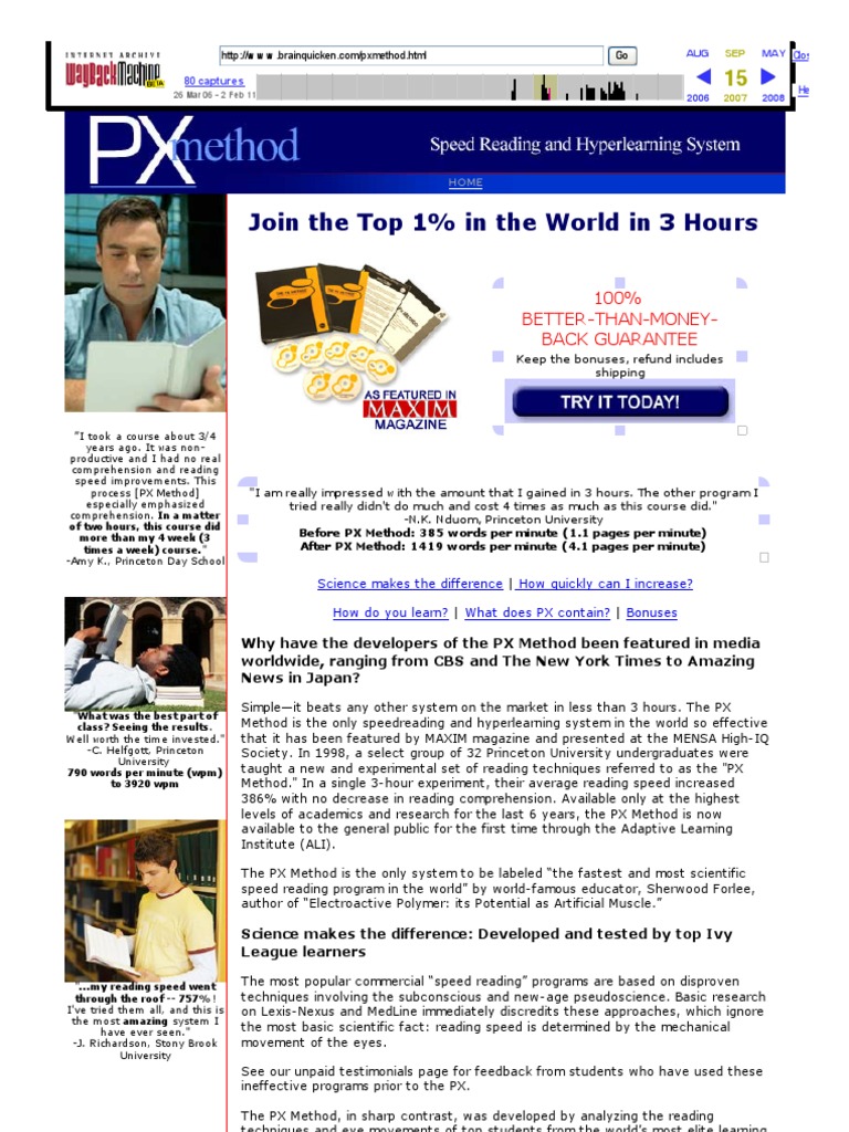 PX Method 2 - Tim Ferriss - Sample Landing Page | Memory | Recall (Memory)