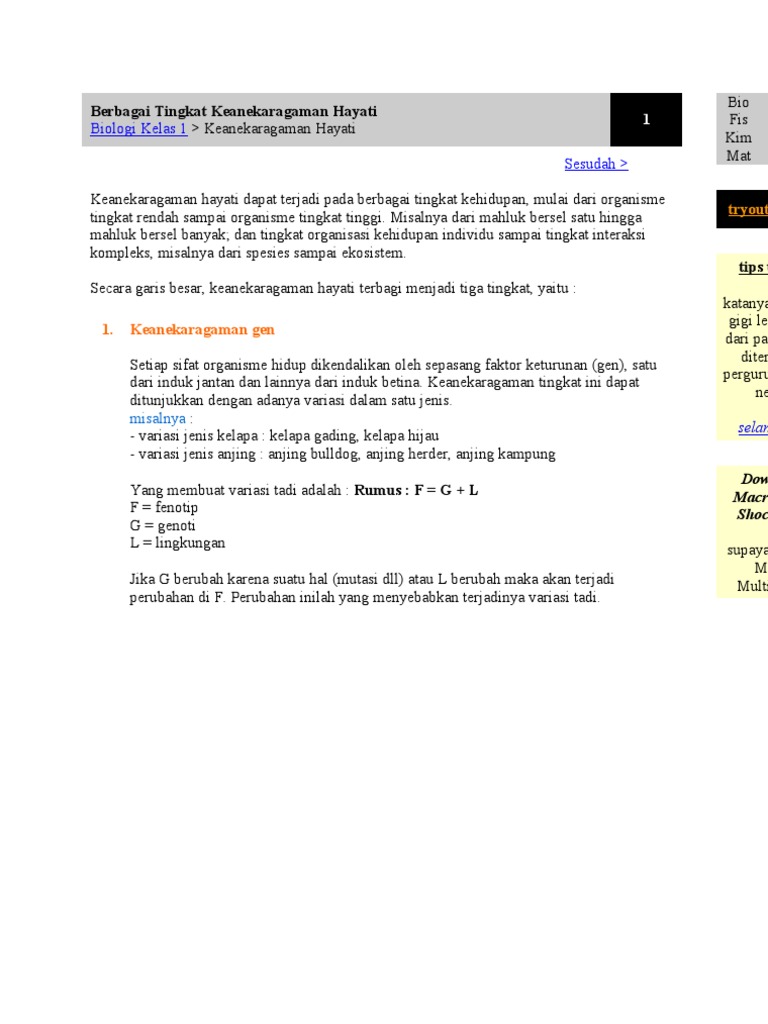 Biologi 1