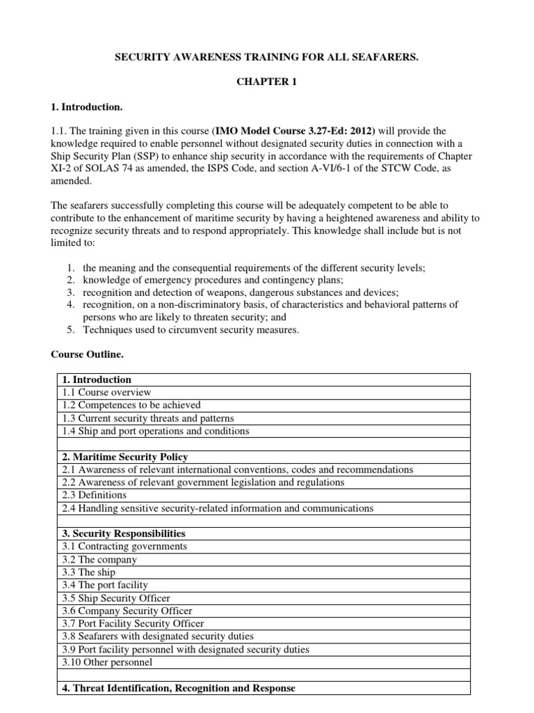 Security Awareness Notes (1) Improvised Explosive Device Security Guard
