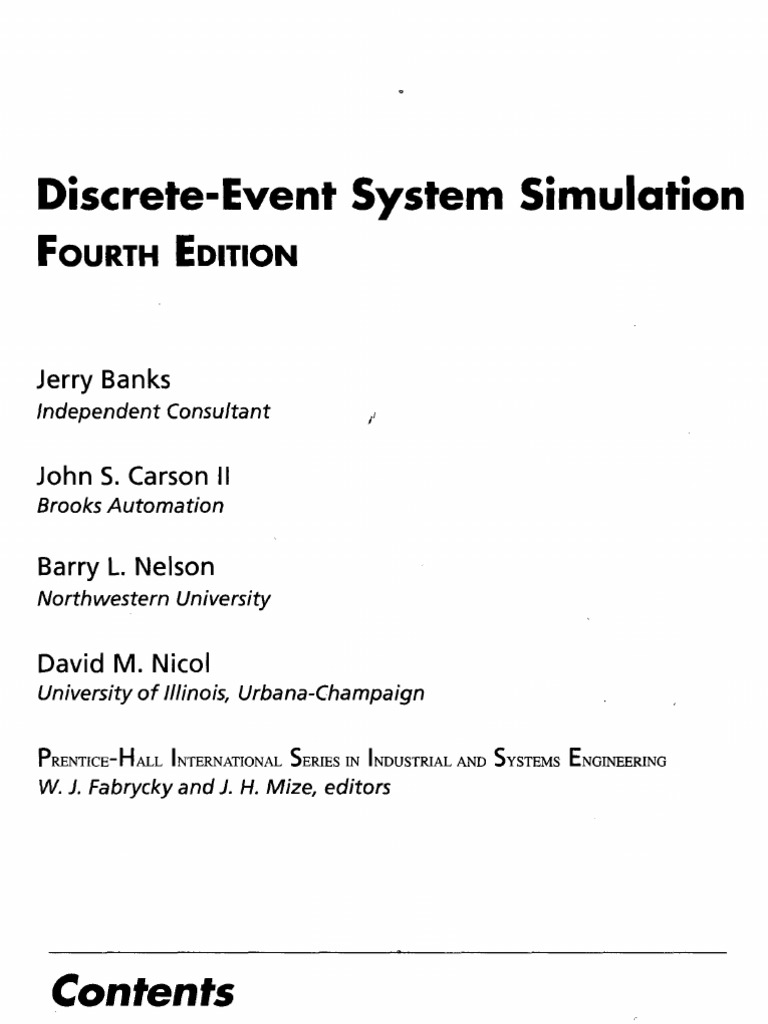 Discrete-Event System Simulation: Fourth Edition | PDF